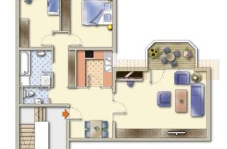 Wohnung mieten in Kehler Str. 41 a, 76437 Rastatt, WOHNEN IN RASTATT = WOHNUNG MIT TOLLEM GRUNDRISS, BALKON UND EINZELGARAGE...