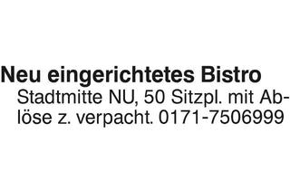 Gastronomiebetrieb mieten in 89231 Neu-Ulm, Neu eingerichtes Bistro