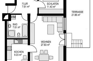 Wohnung mieten in Malvenweg, 86415 Mering, Schöne 2-ZKB-Tiefpaterrwohnung mit Terrasse in Mering