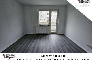 Wohnung mieten in 27809 Lemwerder, Frisch renovierte 3 Zimmer mit Balkon und nagelneuer Einbauküche