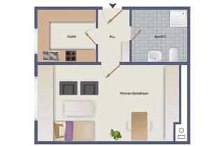 Wohnung kaufen in 69221 Dossenheim, 1-Zimmer Wohnung in Dossenheim mit KFZ-Stellplatz und Einbauküche