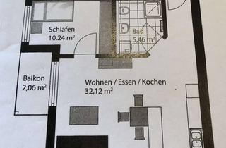 Wohnung mieten in Jahnstraße 60, 97688 Bad Kissingen, Neuwertige 2-Raum-Wohnung mit Balkon und Einbauküche in Bad Kissingen-Garitz