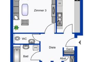 Wohnung mieten in Rodgaustraße 10, 63128 Dietzenbach, Gemütliche 3 Zimmerwohnung mit Balkon und Tiefgaragenstellplatz in Dietzenbach zu vermieten WE 543