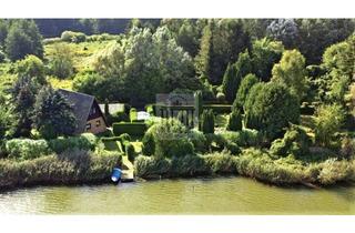 Haus kaufen in 16792 Zehdenick, Traumhaftes Wassergrundstück mit Steg & Weitblick – Freizeitgrundstück mit Bungalow bei Zehdenick !