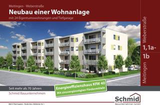 Wohnung kaufen in Weberstrasse, 86405 Meitingen, Neubau KfW 40 Standard - Großzügige 3-Zimmerwohnung mit Garten