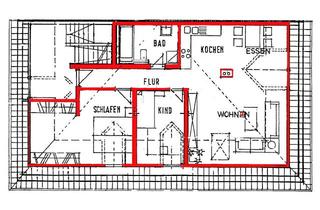 Wohnung mieten in 75015 Bretten, Schöne 3-Zimmer-DG-Wohnung mit gehobener Innenausstattung in Bretten