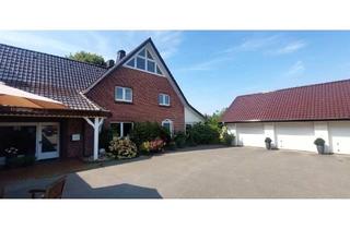 Haus kaufen in 32609 Hüllhorst, Hüllhorst - Achtung Selbstversorger Gewerbe: Traumhaftes Anwesen mit zauberhaftem 2-Familien-Haus, 10.000m² Grundstück, große Lagerhallen mit Photovoltaik-An