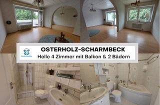 Wohnung kaufen in 27711 Osterholz-Scharmbeck, Helle 4-Zi.-Wohnung mit Balkon und 2 Bädern in Osterholz-Scharmbeck