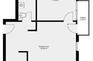 Wohnung mieten in 09350 Lichtenstein, Neu renoviert mit Balkon - 2-Raumwohnung