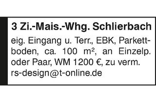 Wohnung mieten in 73278 Schlierbach, 3 Zi.-Mais. Whg. in Schlierbach