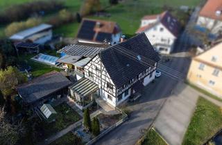 Haus kaufen in 88682 Salem, VIEL PLATZ DRINNEN & DRAUSSEN! Charmantes 3-Familien-Fachwerkhaus mit Pool, Wintergarten, Garage