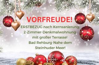 Wohnung mieten in 31547 Rehburg-Loccum, NEU-kernsaniert: 2-Zi-Denkmalwohnung mit großer Terrasse in Bad Rehburg Nahe dem Steinhuder Meer!