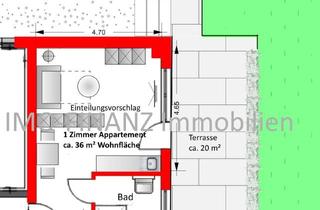 Wohnung mieten in Pfrundäckergasse, 72336 Balingen, 1 Zi.- Appartement mit Terrasse, Keller und Kfz.-Stellplatz in Balingen-Ostdorf