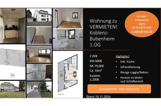 Wohnung mieten in 56070 Bubenheim, Freundliche und gepflegte 2-Raum-Wohnung mit Einbauküche in Koblenz