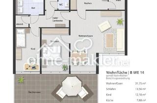 Wohnung kaufen in 35112 Fronhausen, Zukunftssicher und hochwertig: 3-Zimmer-Wohnung in KfW 40-Neubauprojekt Variante 3.1