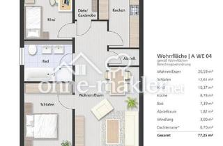 Wohnung kaufen in 35112 Fronhausen, Zukunftssicher und hochwertig: 3-Zimmer-Wohnung in KfW 40-Neubauprojekt Variante 2.1