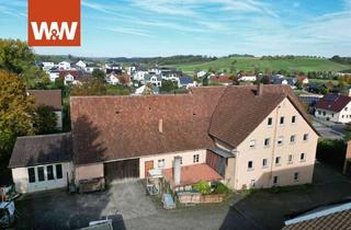 Haus kaufen in 74423 Obersontheim, Großes Potential: Historische Gaststätte mit Saal, Nebengebäuden und Grundstück für Pferdehaltung