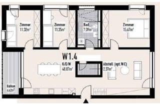 Wohnung kaufen in Taubenweg, 73113 Ottenbach, Großzügige Wohnung im 1.OG - Wohnraum von West-nach Ost durchgängig