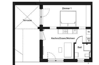 Wohnung mieten in Neuer Weg 25, 63857 Waldaschaff, Geschmackvolle 2-Raum-Wohnung mit Terrasse und EBK in Waldaschaff