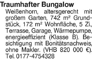 Haus kaufen in 89264 Weißenhorn, Traumhafter Bungalow