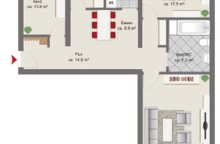 Wohnung mieten in Winibaldstraße 27, 82515 Wolfratshausen, Vorankündigung: Stilvolle 4-Raum-Wohnung mit gehobener Innenausstattung mit EBK in Wolfratshausen