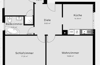 Wohnung mieten in 44653 Baukau-West, Attraktive 4-Zimmer-Dachgeschosswohnung mit Balkon und EBK in Herne