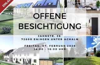 Reihenhaus kaufen in 72800 Eningen, Eningen u.A. - Neubau-Reihenhäuser in ruhiger Lage mit 2 KFZ-Stellplätzen und eigenem Grundstück!