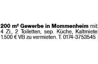 Immobilie mieten in 55278 Mommenheim, Gewerbe