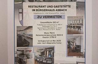 Gastronomiebetrieb mieten in Hauptstraße 50, 53567 Asbach, Restaurant und Gaststätte im Bürgerhaus